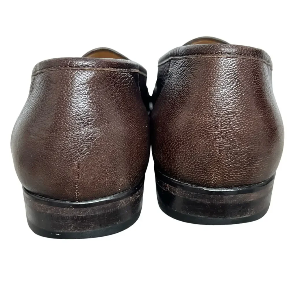 MAGNANNI Made in Spain Vintage Brown Crocodile Loafer Vero Cucio US Size 10.5 M